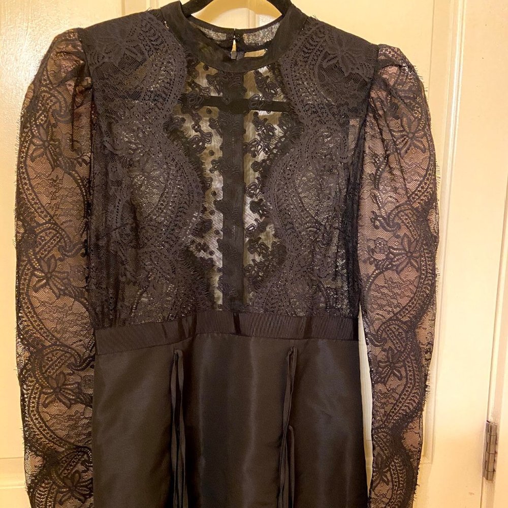 Self Portrait Lace Applique Mini Dress - Picture 8 of 12